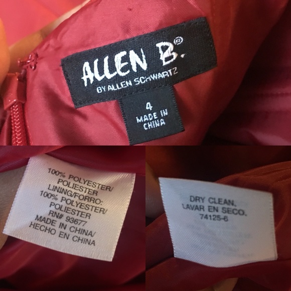 Allen B Red Evening Gown For Prom or Gala (4) - Picture 5 of 5